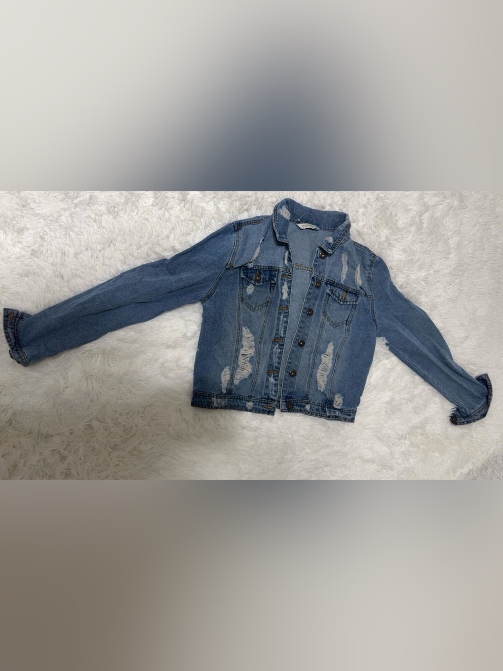 Highway Jeans Light Blue Distressed Denim Jacket